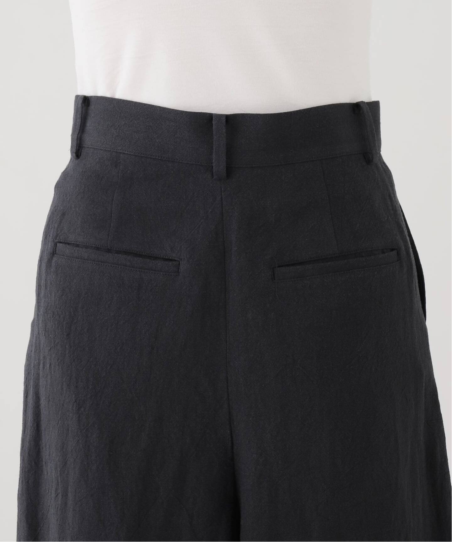 セットアップ可》トリプルリネンキュロットパンツ（スラックス