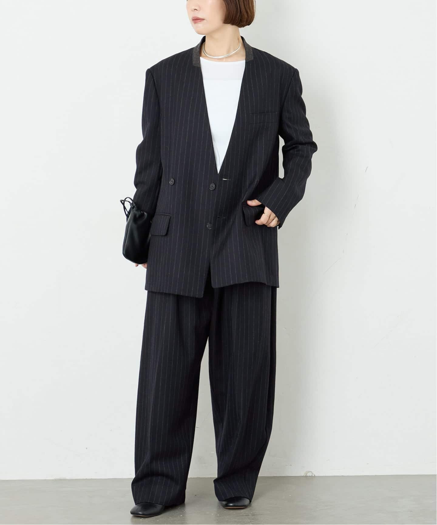 Wサキソニー2タックワイドパンツ（スラックス）｜JOURNAL STANDARD L