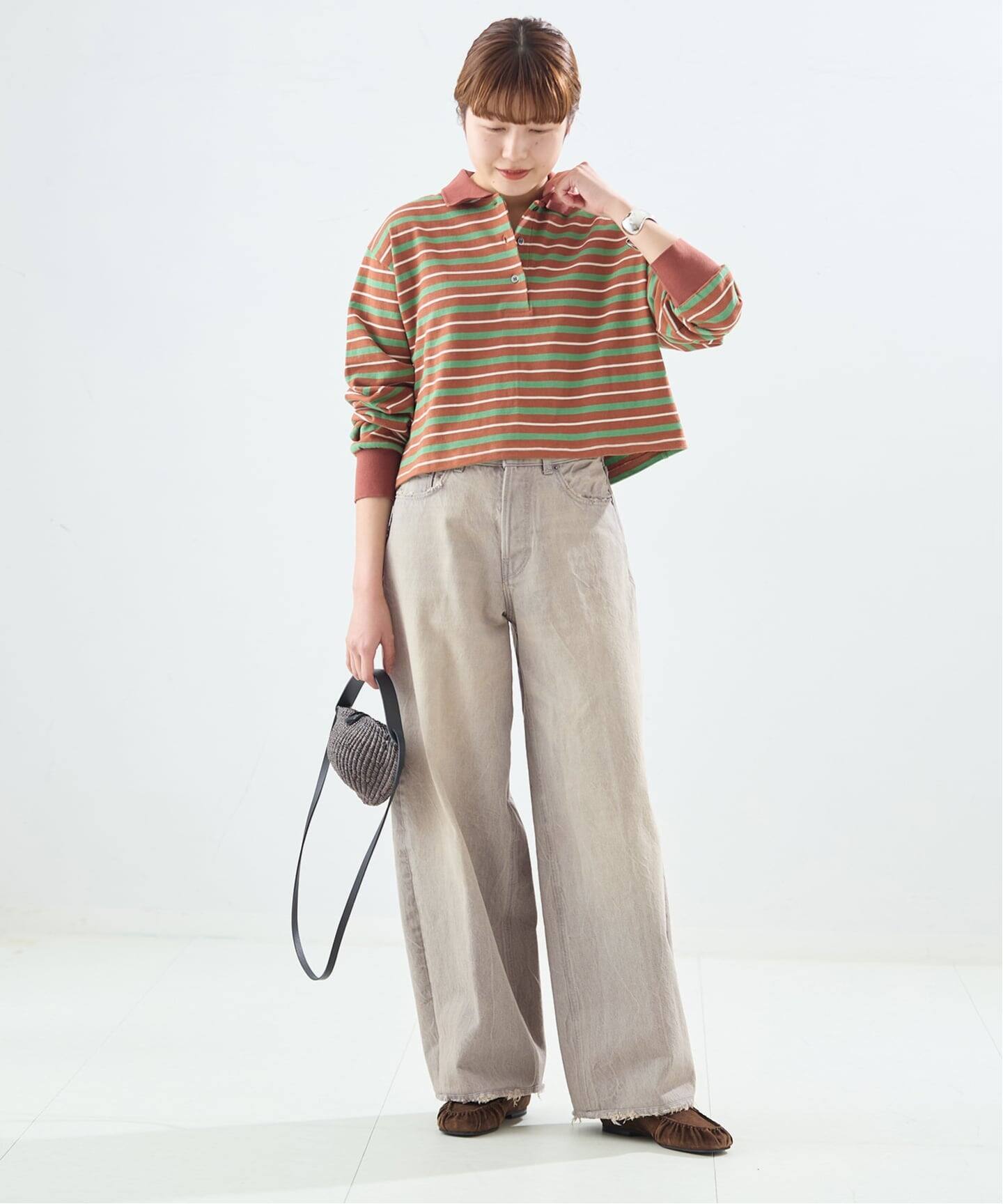HAIKURE/ハイクル】BETHANY SHORT LENGTH PEARL GREY（デニムパンツ
