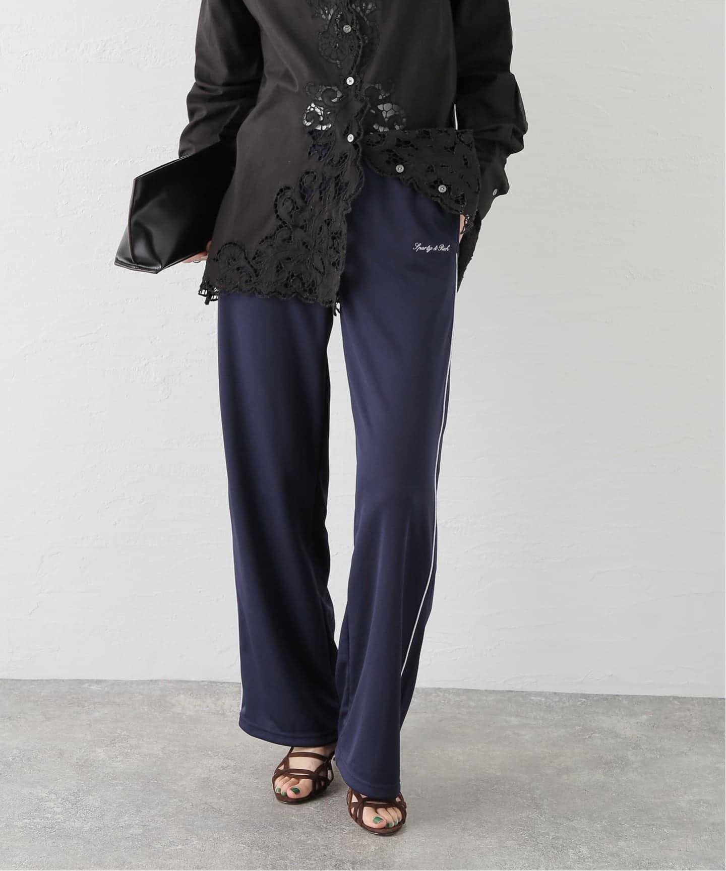 SPORTY&RICH/スポーティアンドリッチ Signature Logo Retro Track Pant
