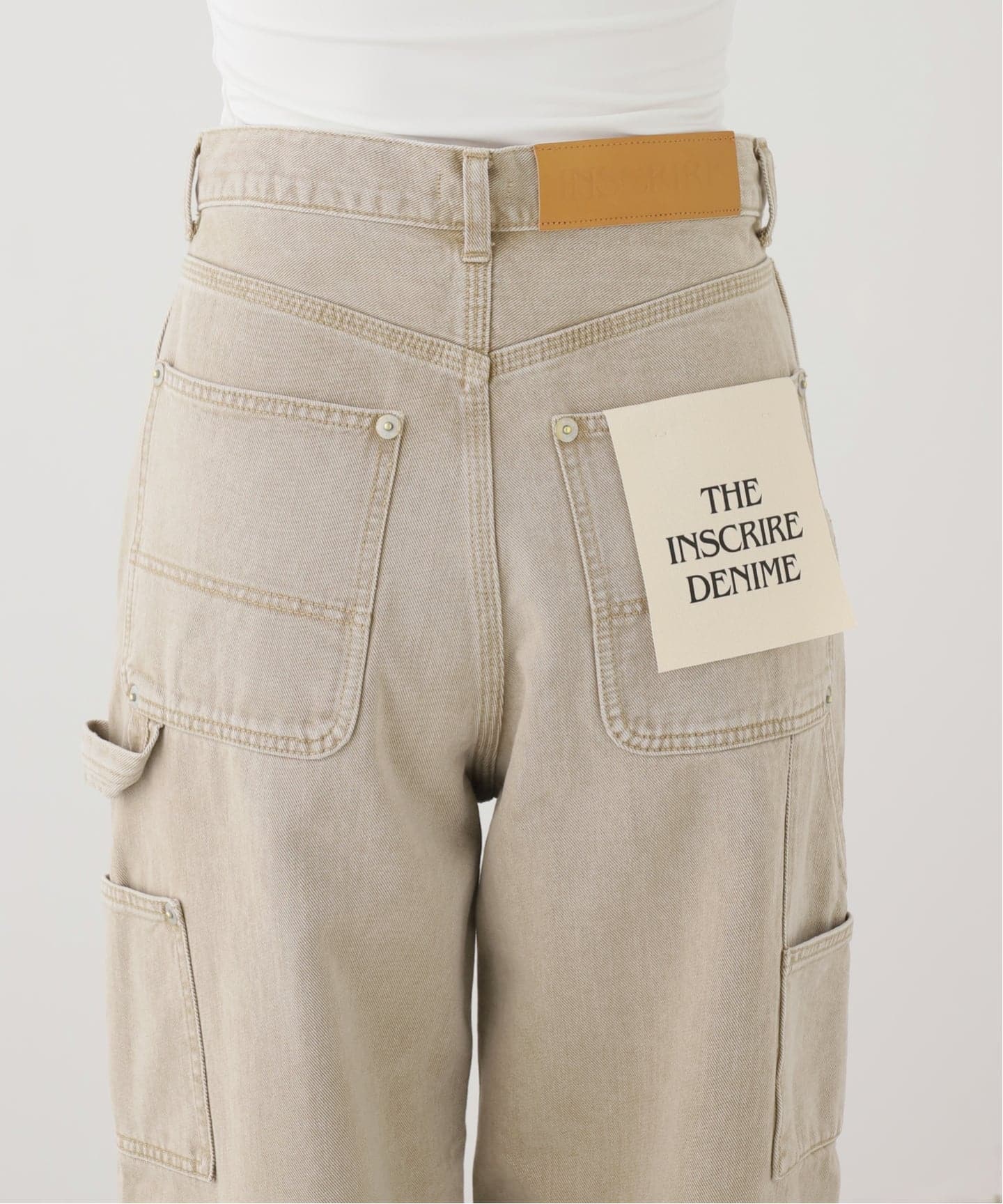 INSCRIRE/アンスクリア Color Denim Double Knee デニムパンツ（デニム
