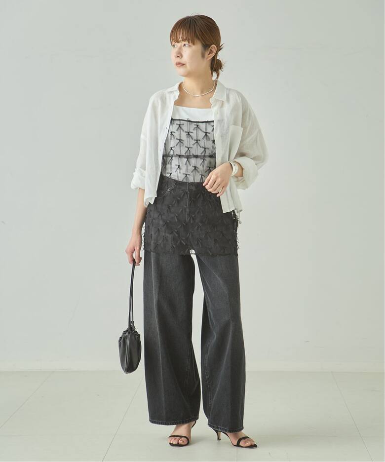 HAIKURE/ハイクル】BETHEANY ASIAN FIT MID BLACK デニムパンツ 