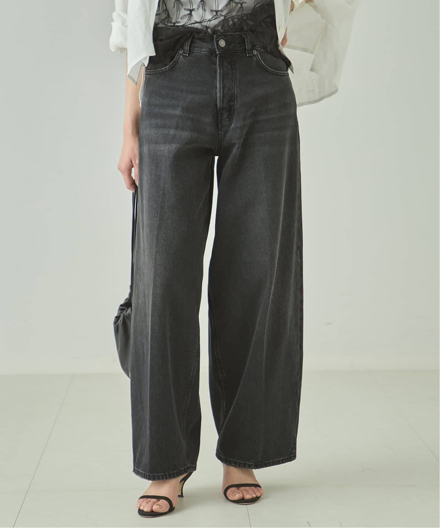 HAIKURE/ハイクル】BETHEANY ASIAN FIT MID BLACK デニムパンツ