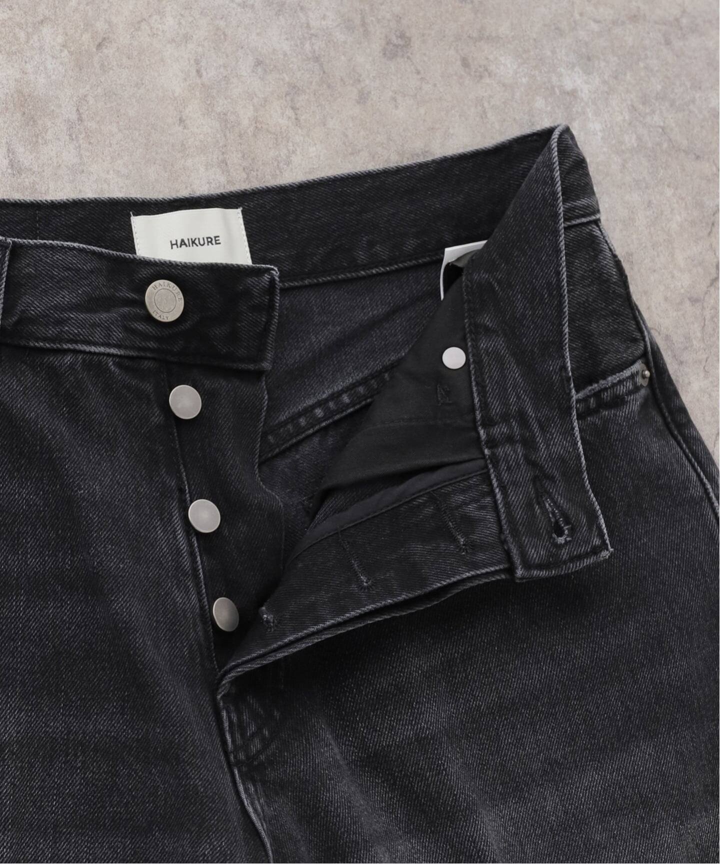 HAIKURE/ハイクル】BETHEANY ASIAN FIT MID BLACK デニムパンツ