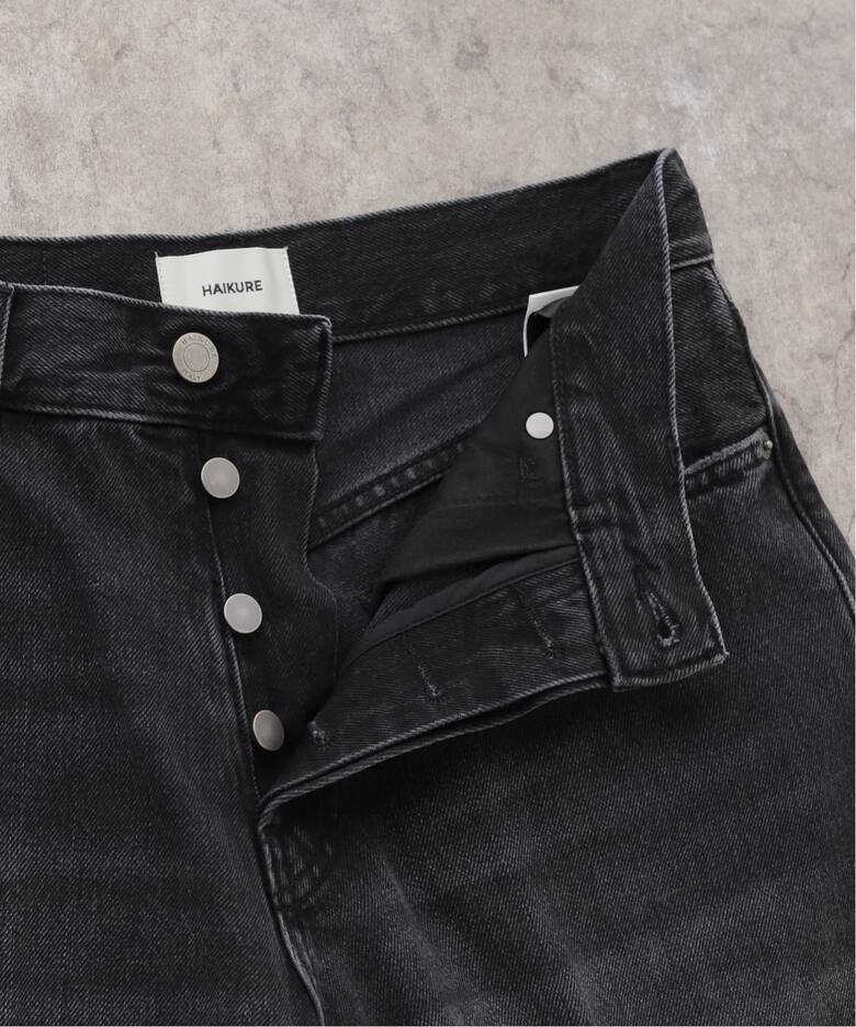 HAIKURE/ハイクル】BETHEANY ASIAN FIT MID BLACK デニムパンツ 