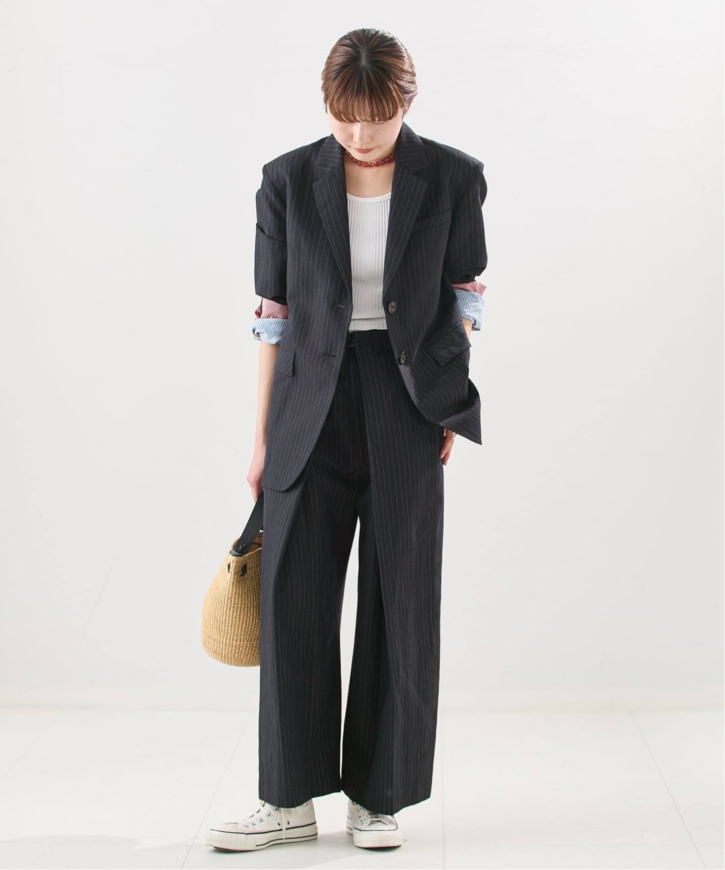 ourhour design pants スラックス Uhr/ウーア】Patchwork Front Tuck Pants：パンツ（スラックス