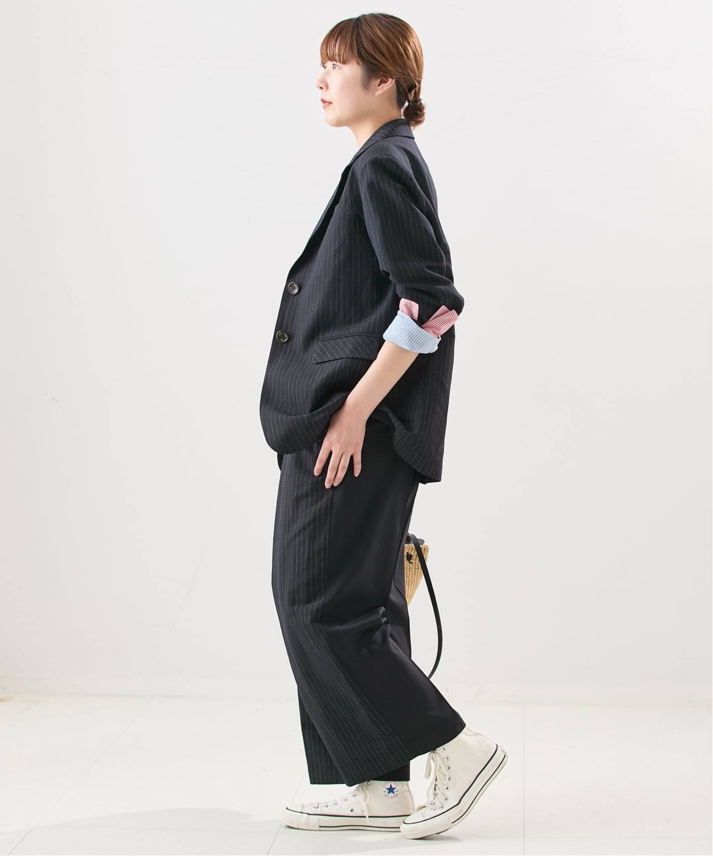 Uhr/ウーア】Patchwork Front Tuck Pants：パンツ（スラックス