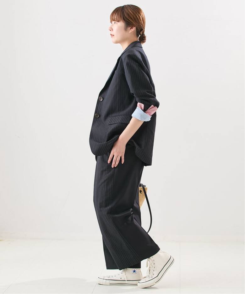 Uhr/ウーア】Patchwork Front Tuck Pants：パンツ（スラックス 