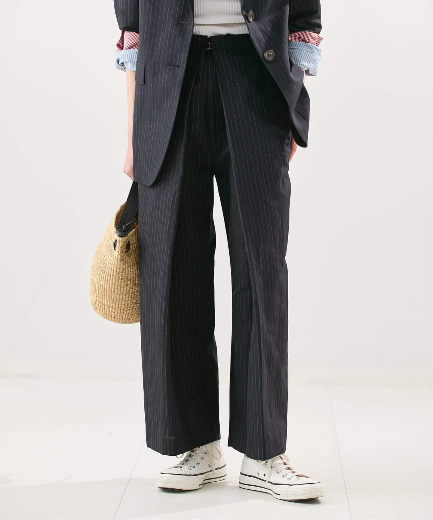 ourhour design pants スラックス Uhr/ウーア】Patchwork Front Tuck Pants：パンツ（スラックス