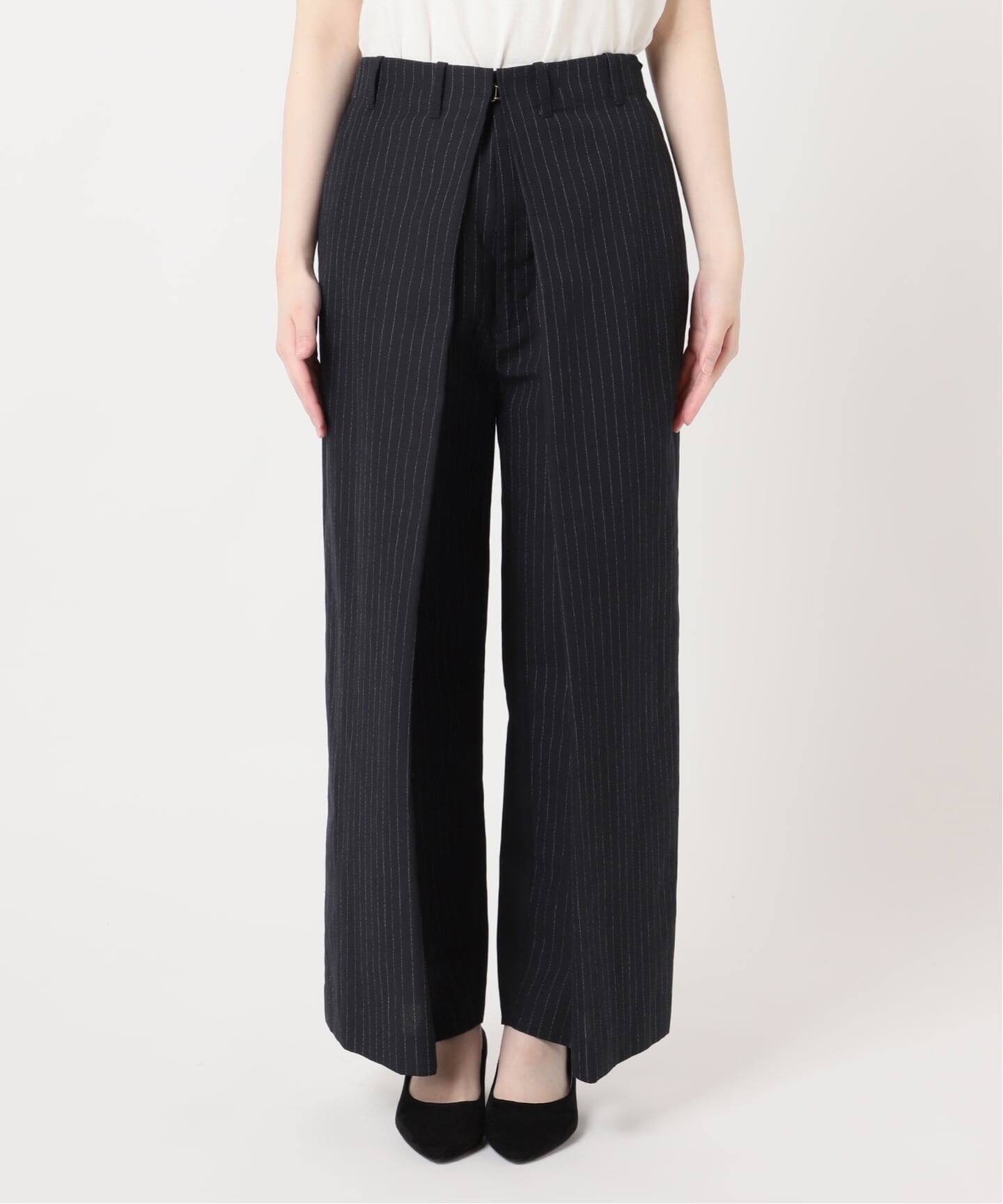 Uhr/ウーア】Patchwork Front Tuck Pants：パンツ（スラックス