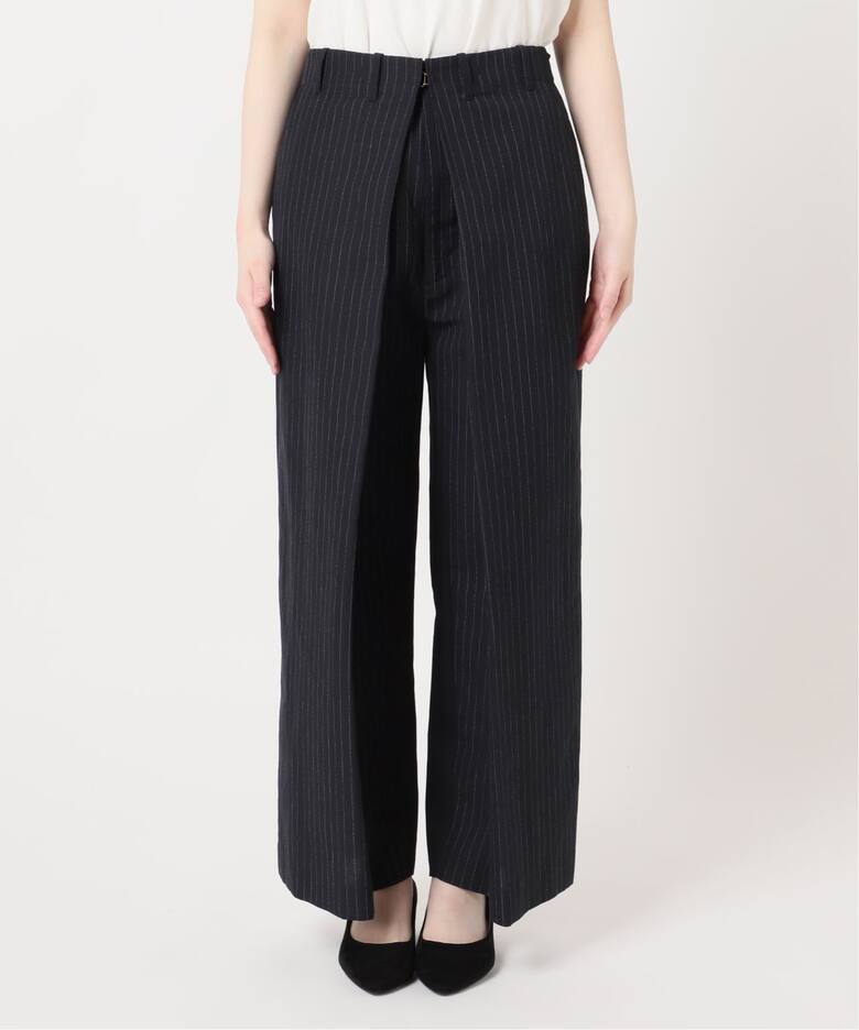 Uhr/ウーア】Patchwork Front Tuck Pants：パンツ（スラックス 