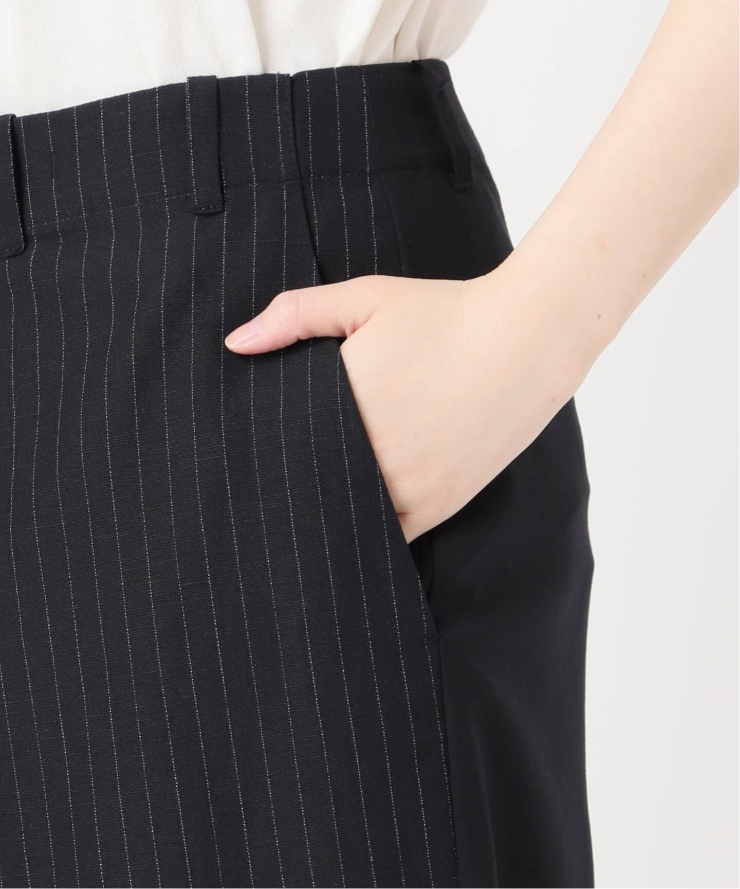 Uhr/ウーア】Patchwork Front Tuck Pants：パンツ（スラックス