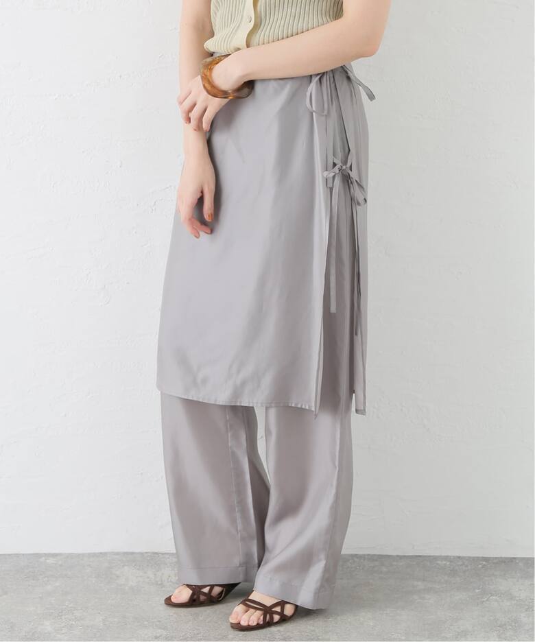 INSCRIRE /アンスクリア】Cupro Layered Pants：パンツ（その他パンツ 