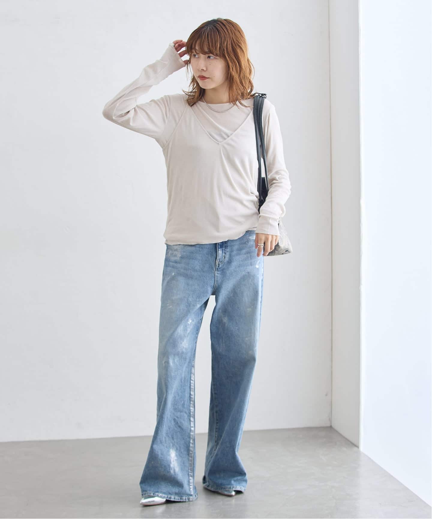 THE NEWHOUSE ニューハウス デニム バミューダパンツ XS パンツ THE NEWHOUSE/ザ ニューハウス FOILED MILTON JEAN デニムパンツ