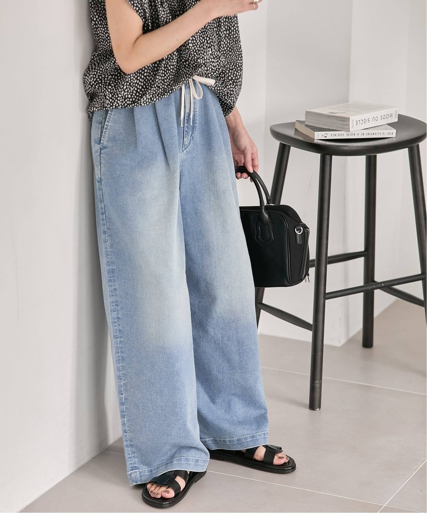JOURNAL STANDARD ワイドデニム 夏 COOLMAX TuckEasyDENIM By COOLMAX(R)fabric（デニムパンツ・ジーンズ