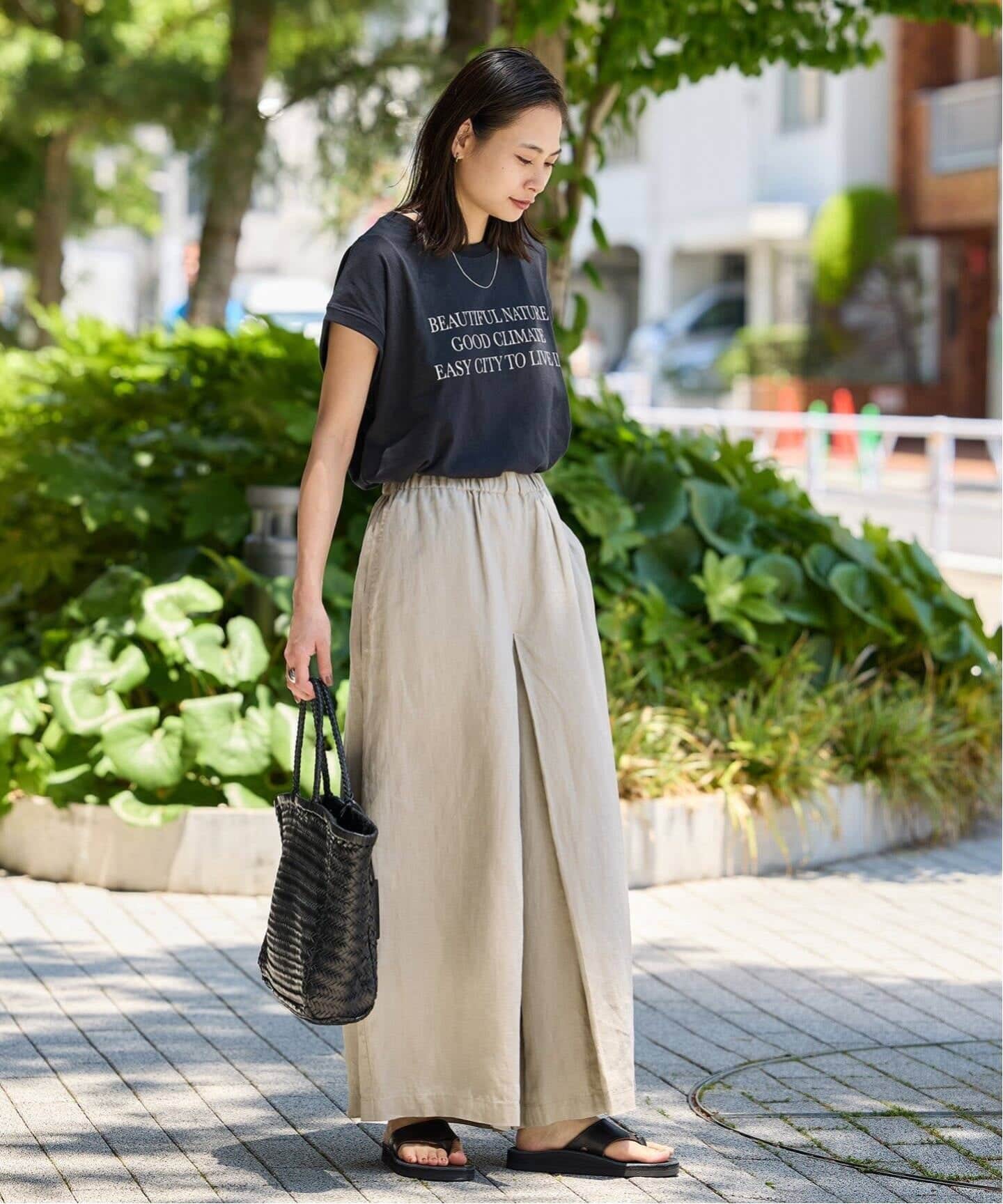 WEB限定追加予約2》リネン タックキュロット（その他パンツ）｜JOURNAL