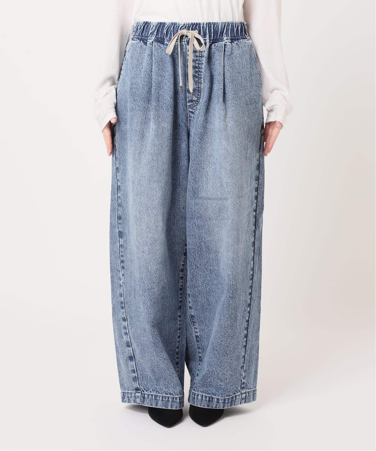 追加予約》イージーデニムワイドパンツ（デニムパンツ・ジーンズ