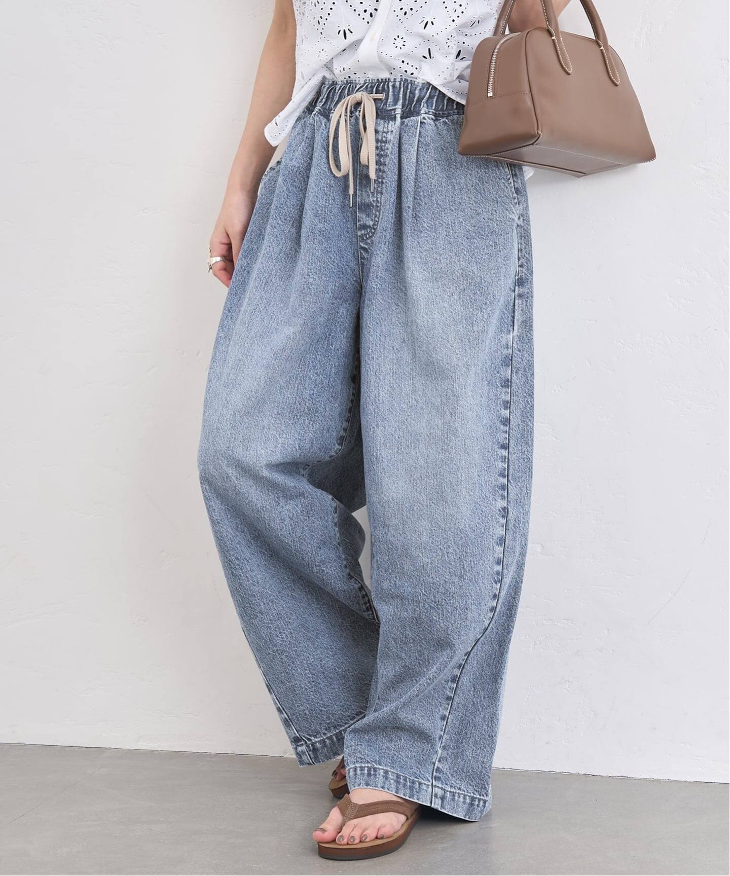 ジャーナルスタンダード　イージーデニムワイドパンツ　人気完売 WEB限定追加3》イージーデニムワイドパンツ（デニムパンツ・ジーンズ