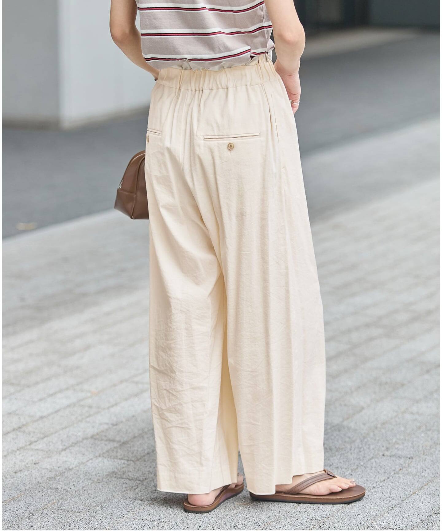 追加2》ウォッシャブルコットンリネVISストレートパンツ（その他パンツ