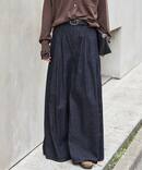 コーンデニムライトオンススーパーワイドパンツ