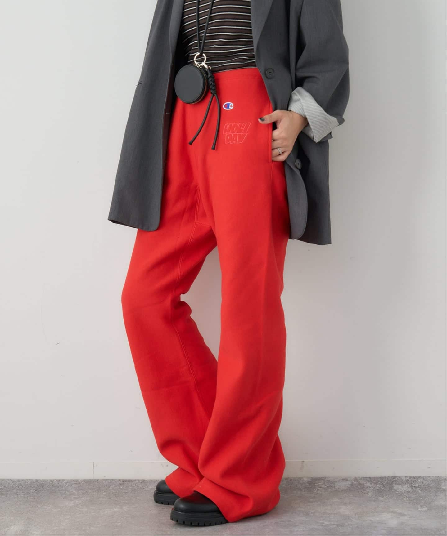 予約》別注【CHAMPION*JOURNAL STANDARD by HOLIDAY】FLARE PANTS