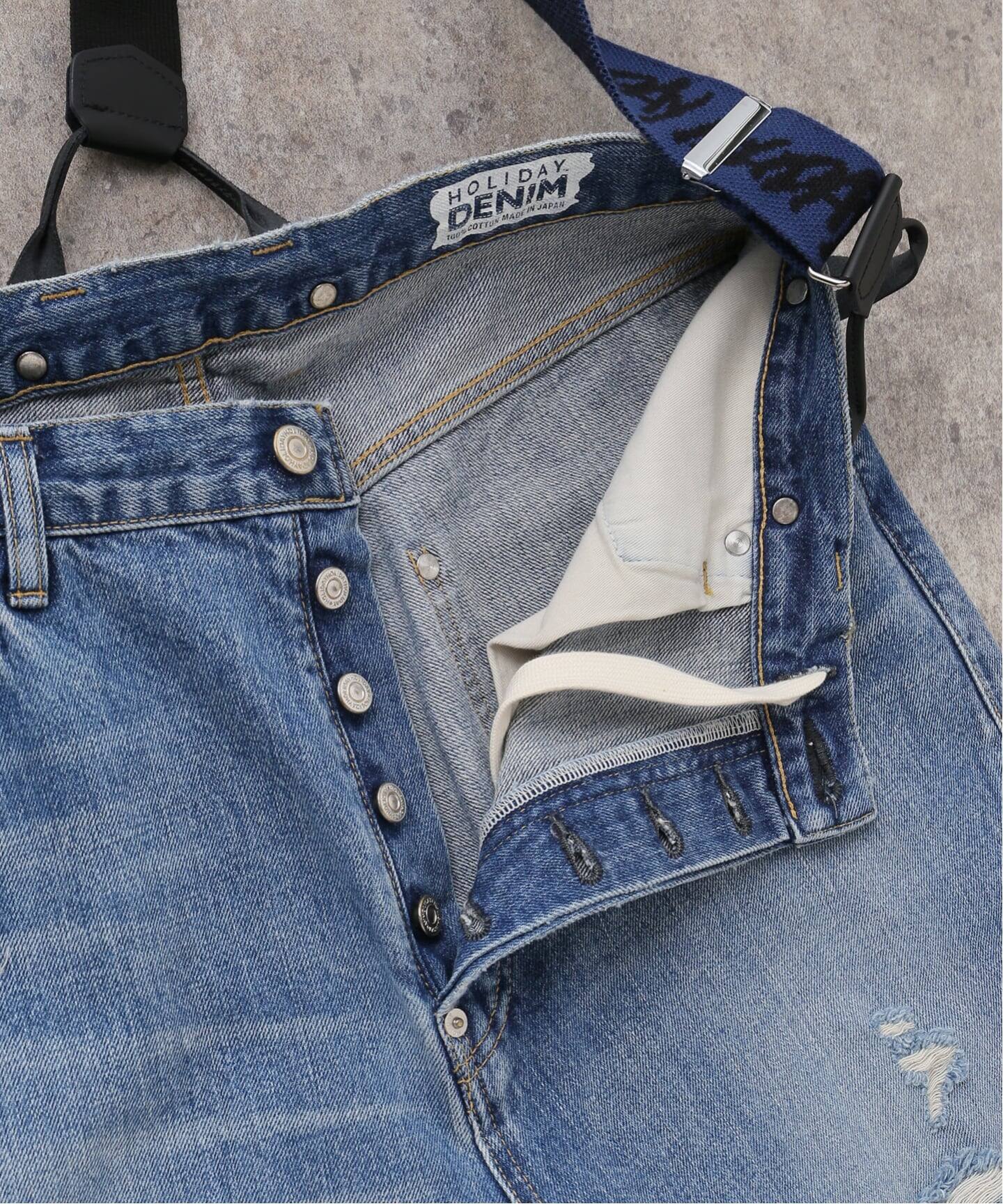 HOLIDAY/ホリデイ】DAMAGE DENIM SUSPENDER PANTS（デニムパンツ