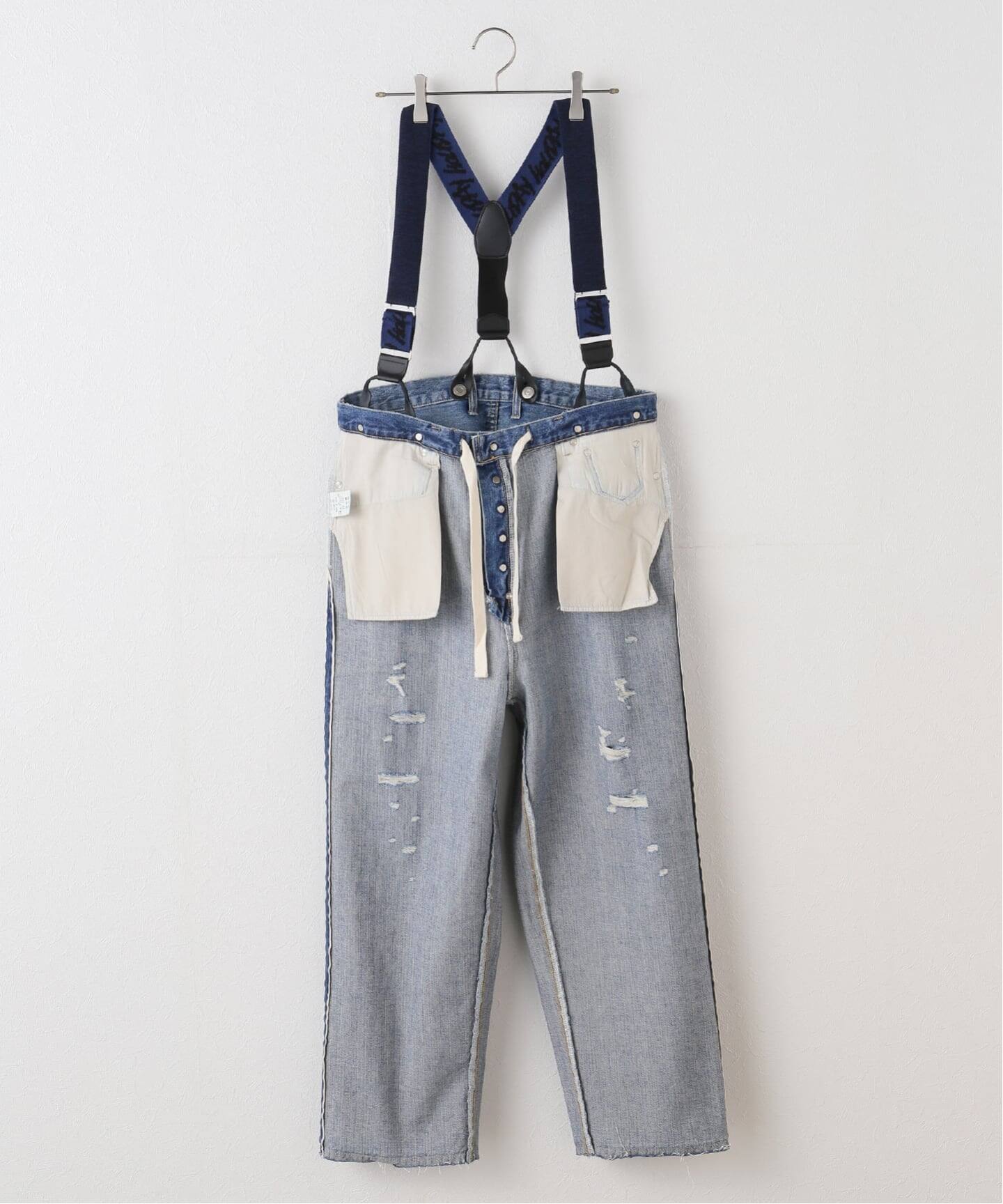 新品未使用 ホリデイ DAMAGE DENIM SUSPENDER PANTS HOLIDAY/ホリデイ】DAMAGE DENIM SUSPENDER PANTS（デニムパンツ