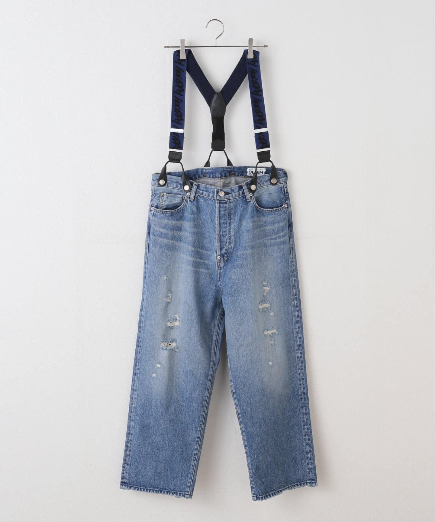 新品未使用 ホリデイ DAMAGE DENIM SUSPENDER PANTS 2.jpg