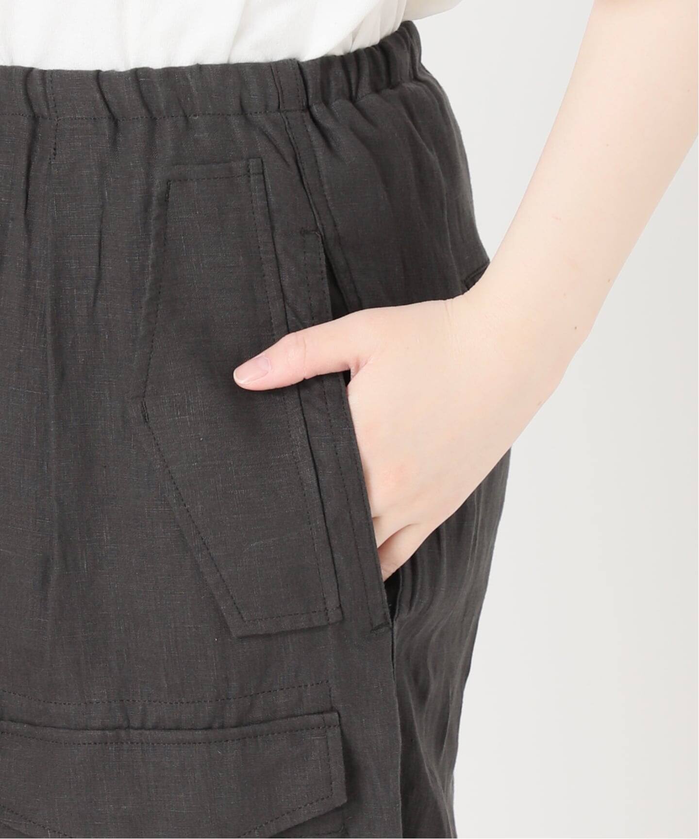 予約》【TICCA / ティッカ】リネンカーゴパンツ（カーゴパンツ