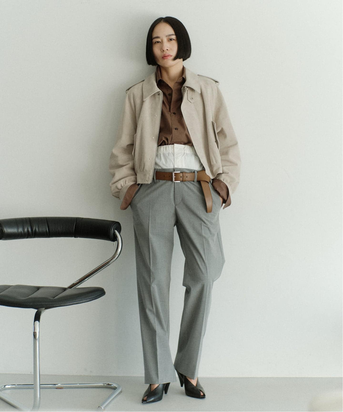 別注【Ayumi.Hamamoto×JOURNALSTANDARD】A/H DoubleWaistSlacks