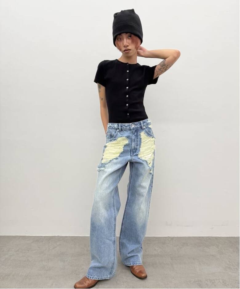 完売品・正規品】BrokenPlanet ブロークンプラネット デニムジーンズ 