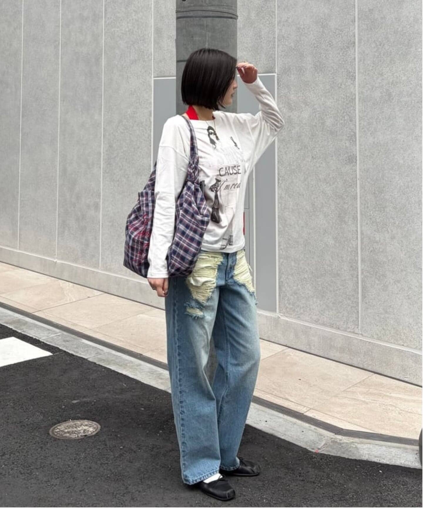追加》ブロークンダメージデニムパンツ（デニムパンツ・ジーンズ