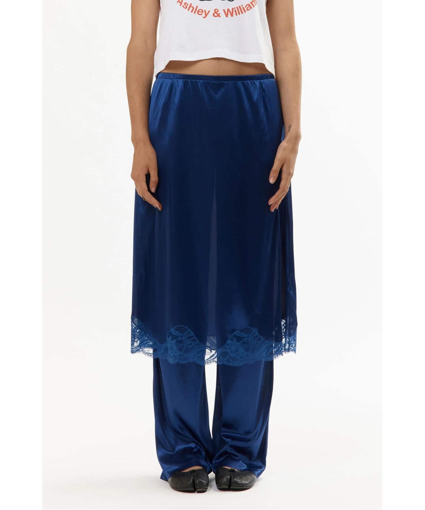 ORIENS オーリエンス上下セットスモークブルー Ashley Williams】 LINGERIE TROUSERS（その他パンツ）｜Oriens