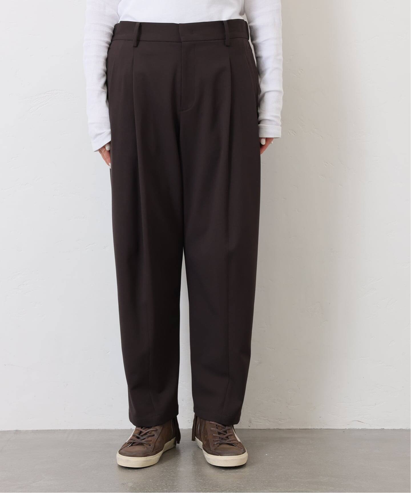 予約》ライトツイル タックテーパーパンツ（スラックス）｜journal