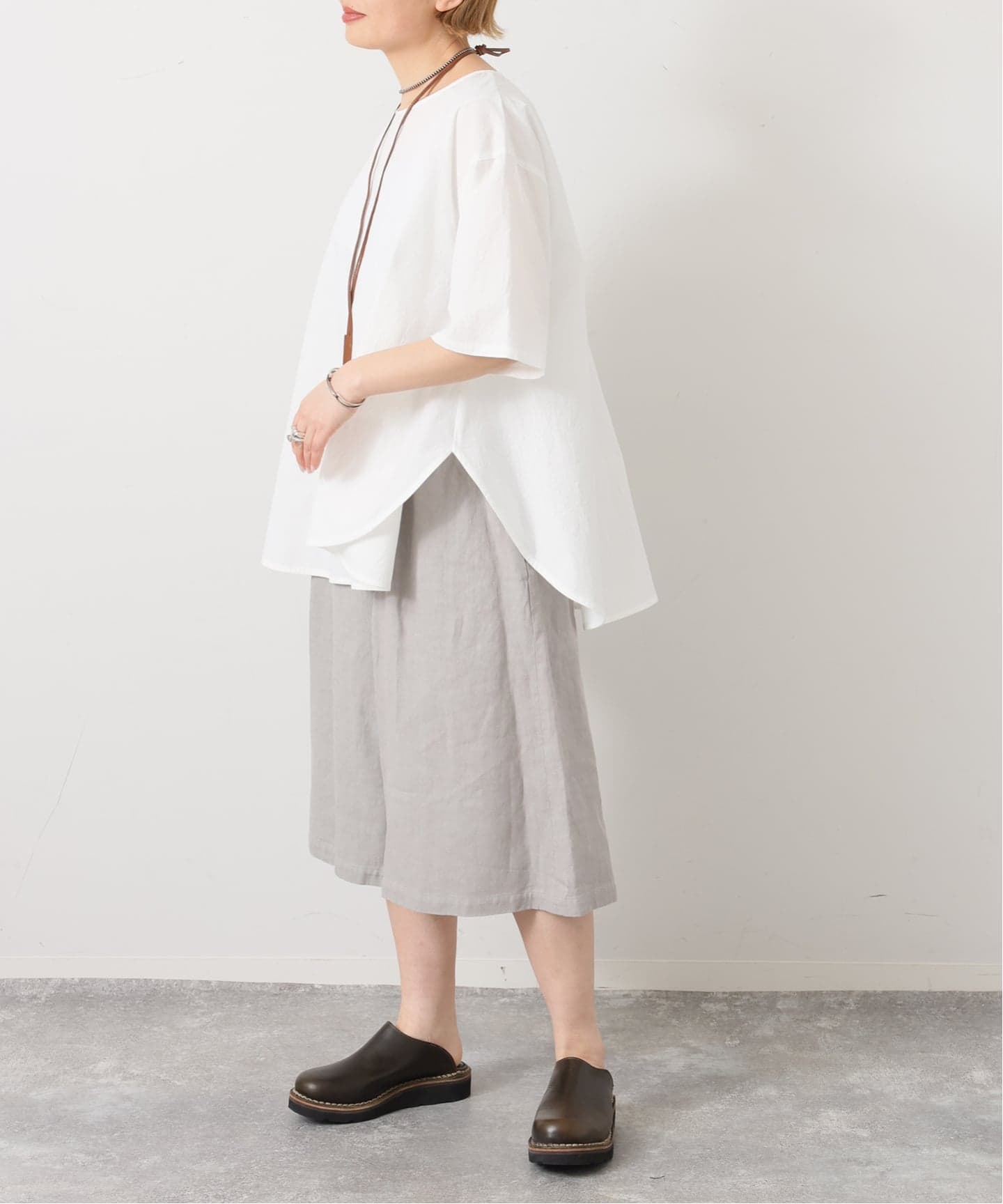 リネンヘリンボン ハーフパンツ（ショート・ハーフパンツ）｜journal