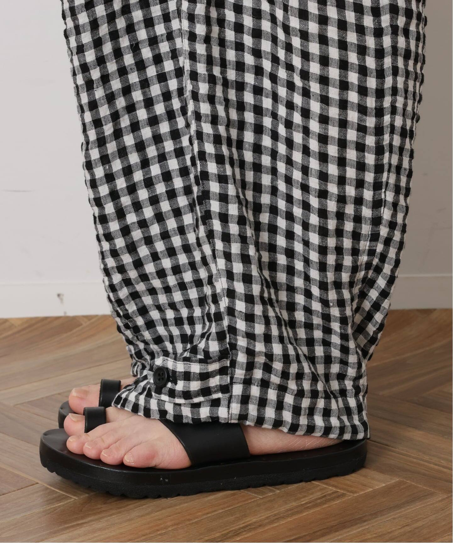 予約》リネンチェック カーゴパンツ（カーゴパンツ）｜journal