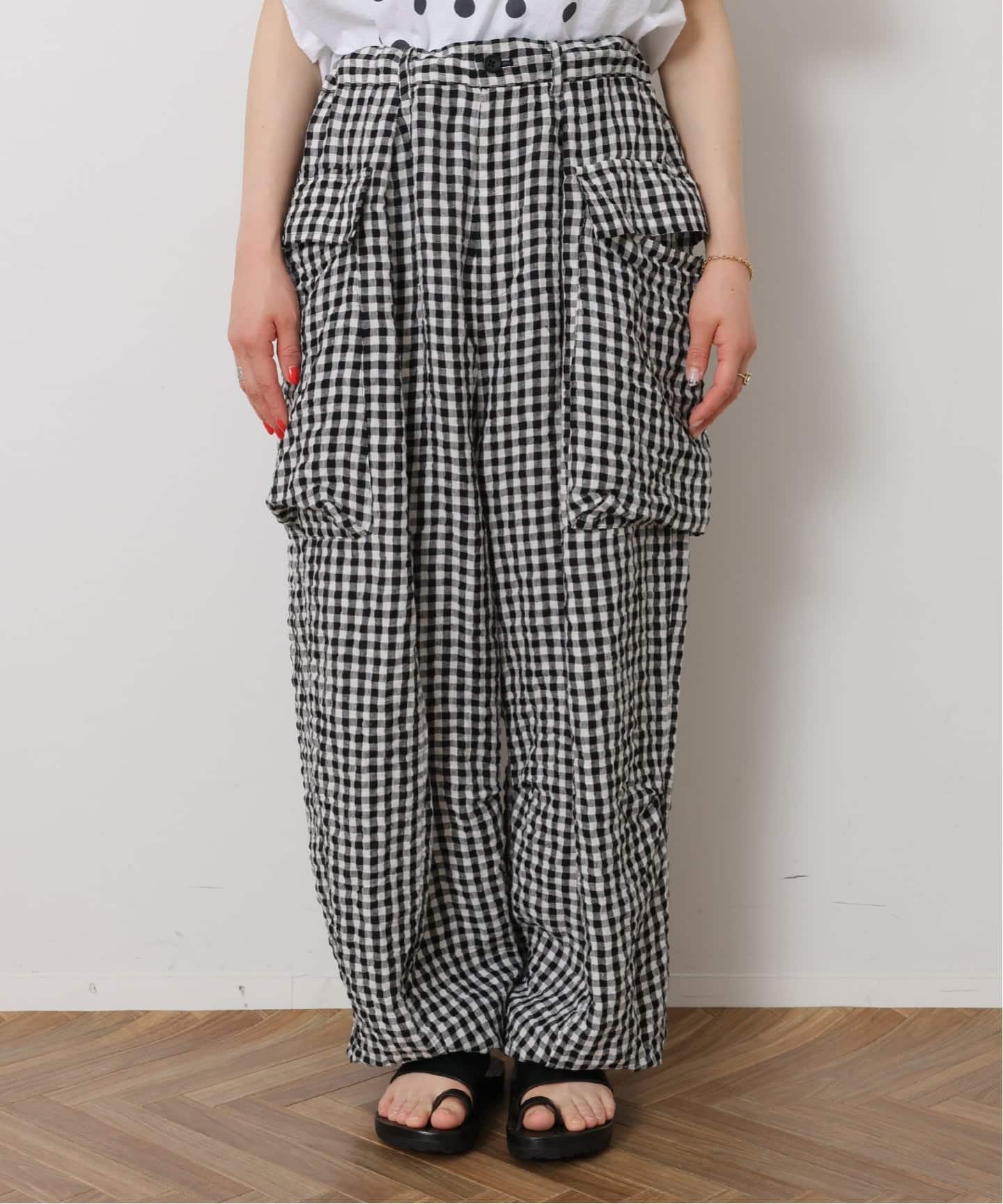 リネンチェック カーゴパンツ（カーゴパンツ）｜journal standard luxe