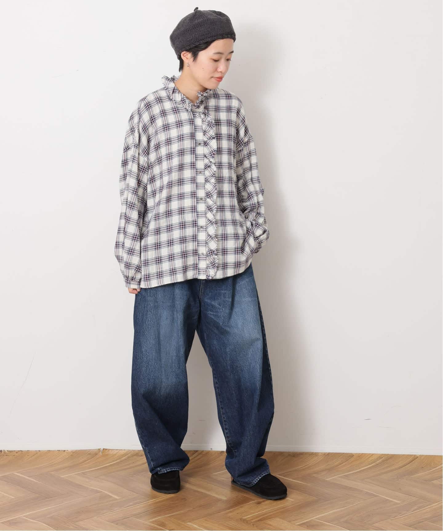 ジャーナルスタンダード13OZデニム タックラウンドパンツ 予約》13OZデニム タックラウンドパンツ（デニムパンツ・ジーンズ