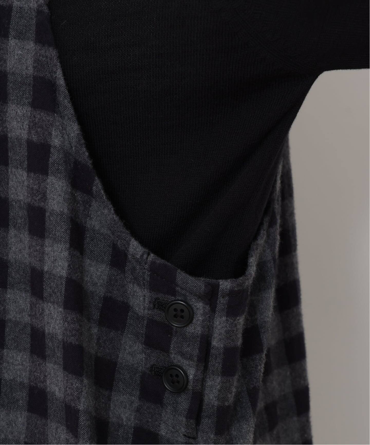 journal standard luxe チェックフィッシャーオーバーオール シャギーチェック フィッシャーオーバーオール（サロペット