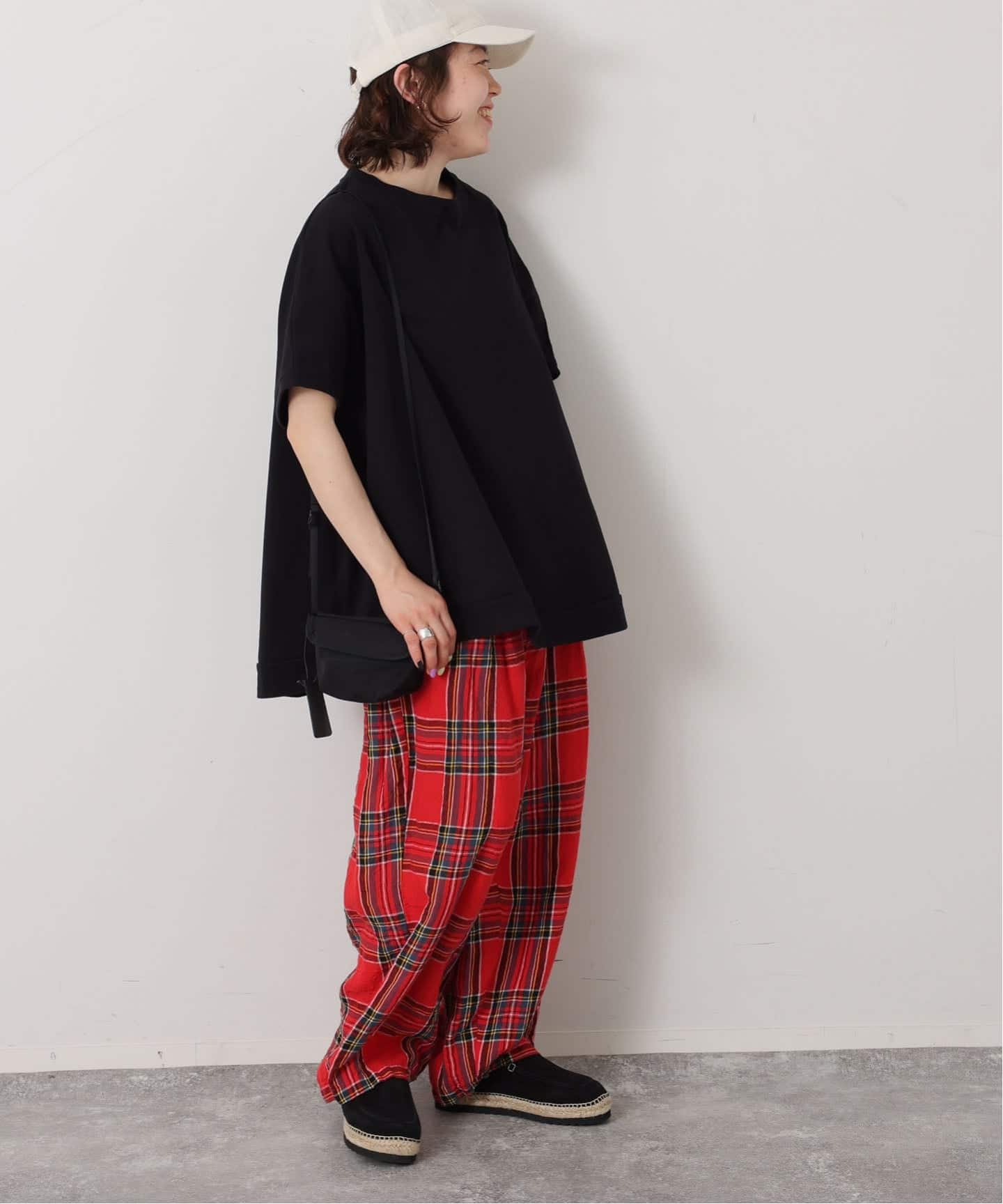 予約》リネンチェック イージータックパンツ（その他パンツ）｜journal