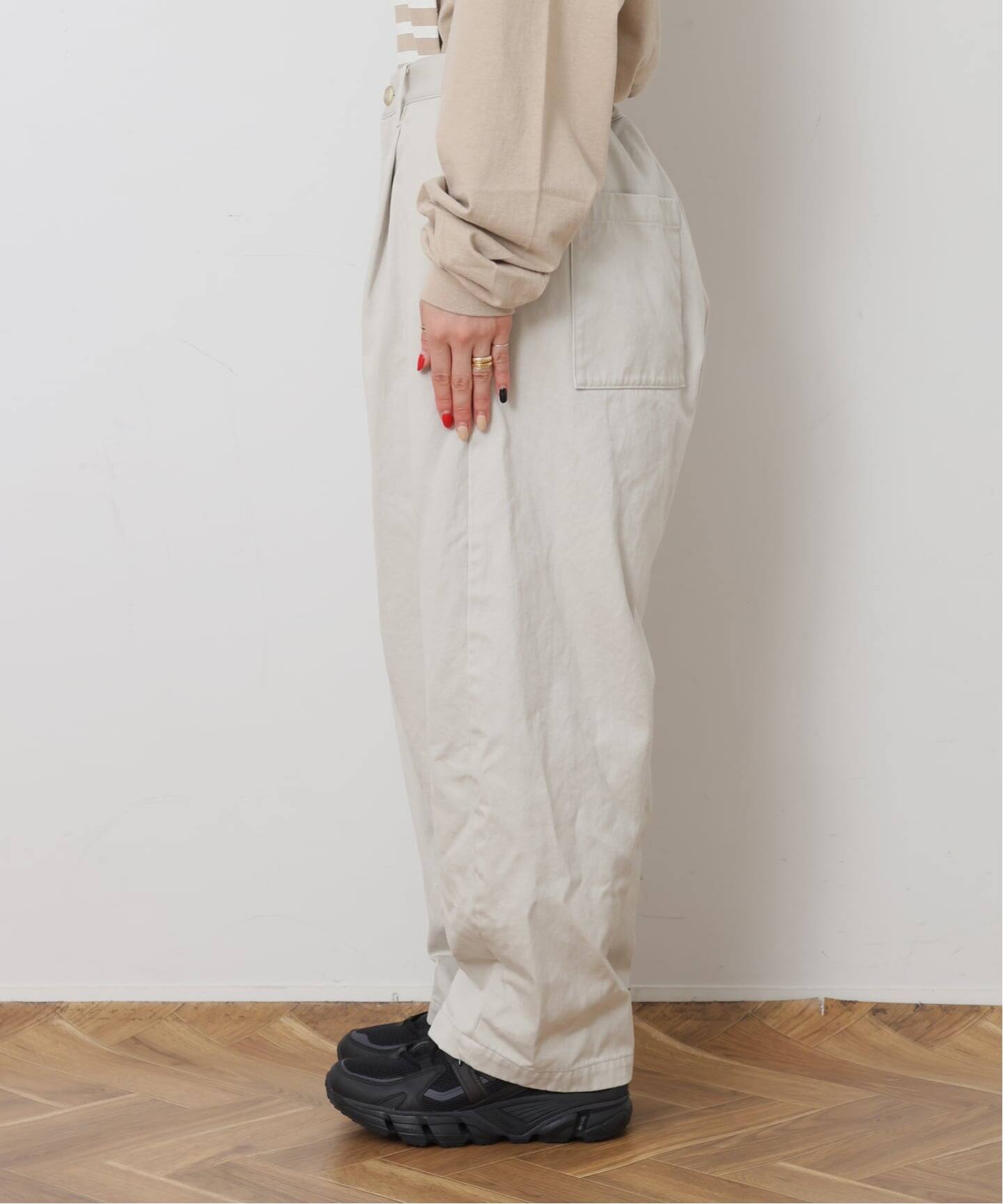 予約》ヴィンテージツイル タックパンツ（その他パンツ）｜journal