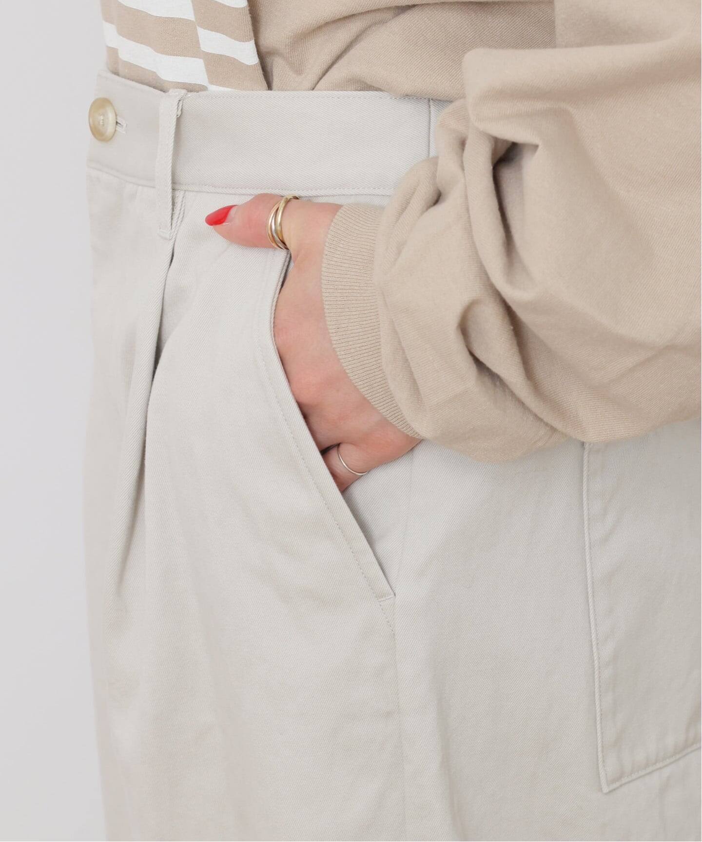 予約》ヴィンテージツイル タックパンツ（その他パンツ）｜journal