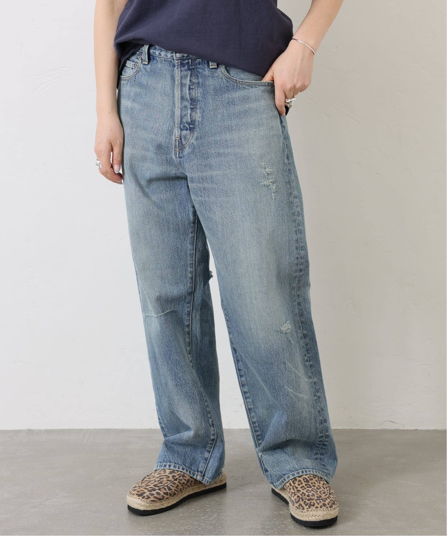 13OZ クラッシュダメージデニム（デニムパンツ・ジーンズ）｜journal