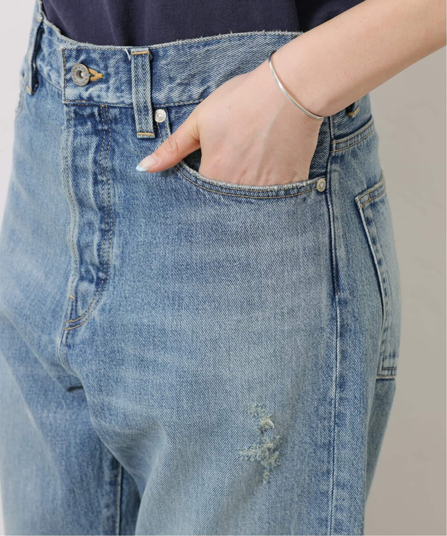 予約》13OZ クラッシュダメージデニム（デニムパンツ・ジーンズ