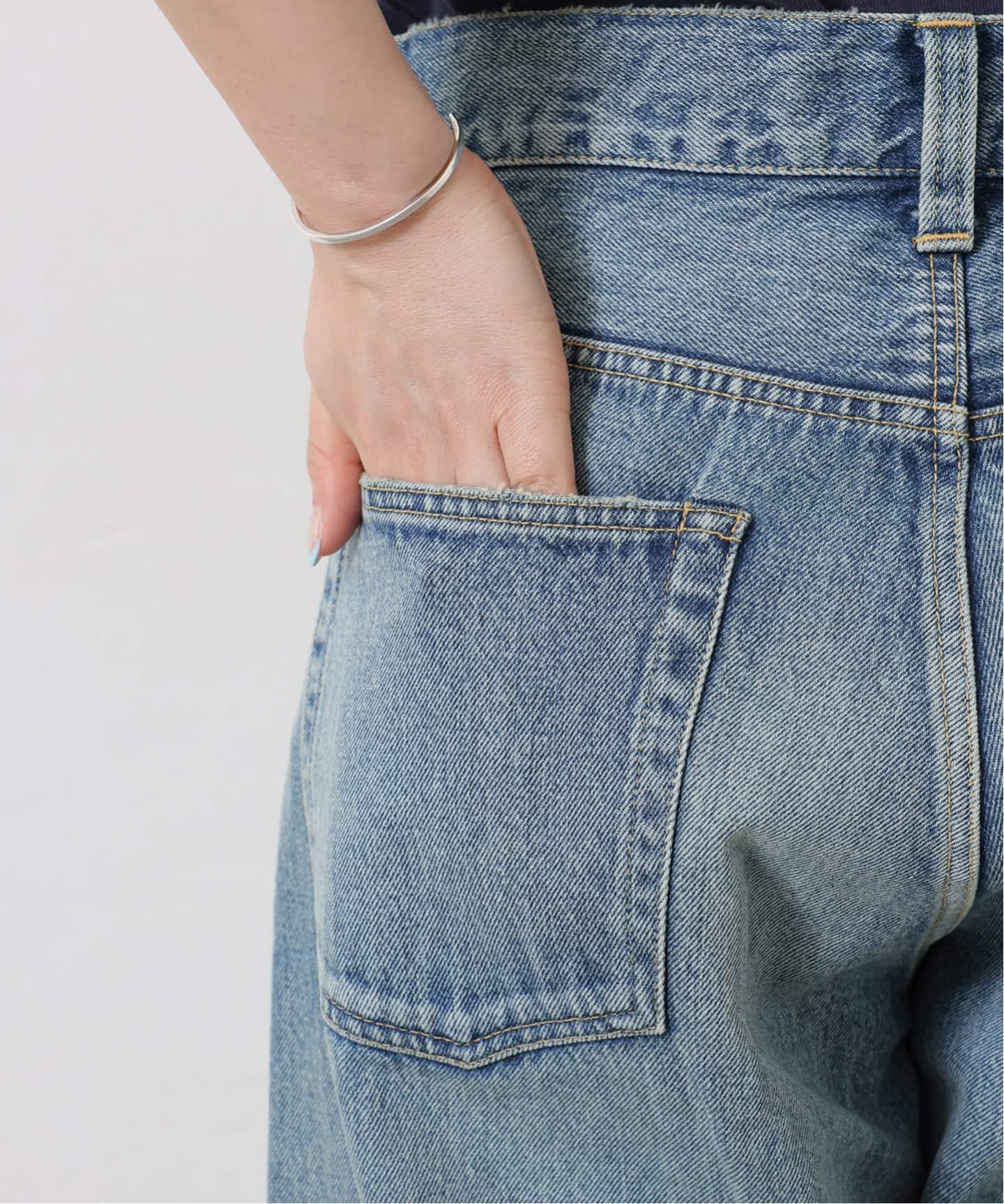 予約》13OZ クラッシュダメージデニム（デニムパンツ・ジーンズ