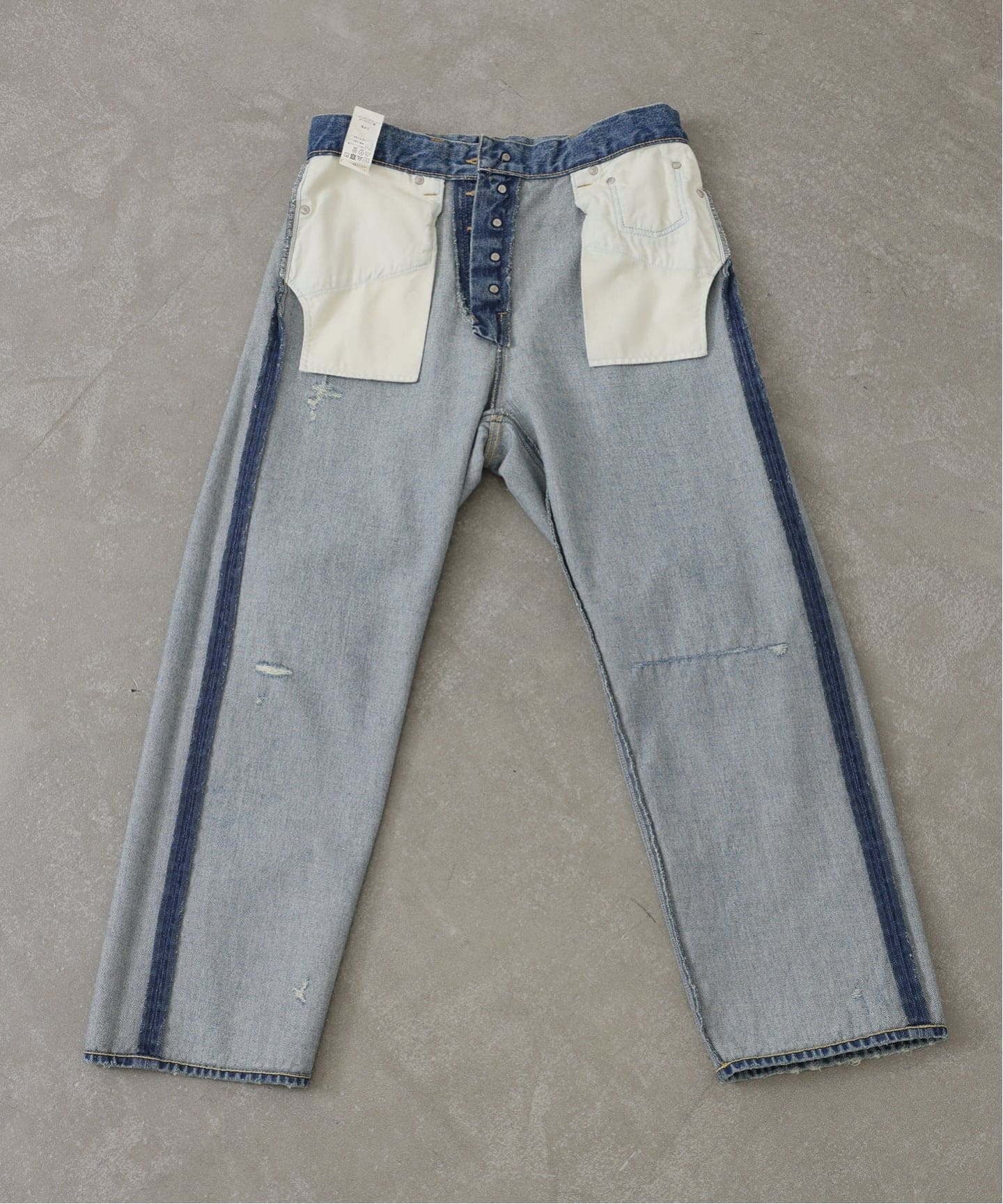 予約》13OZ クラッシュダメージデニム（デニムパンツ・ジーンズ