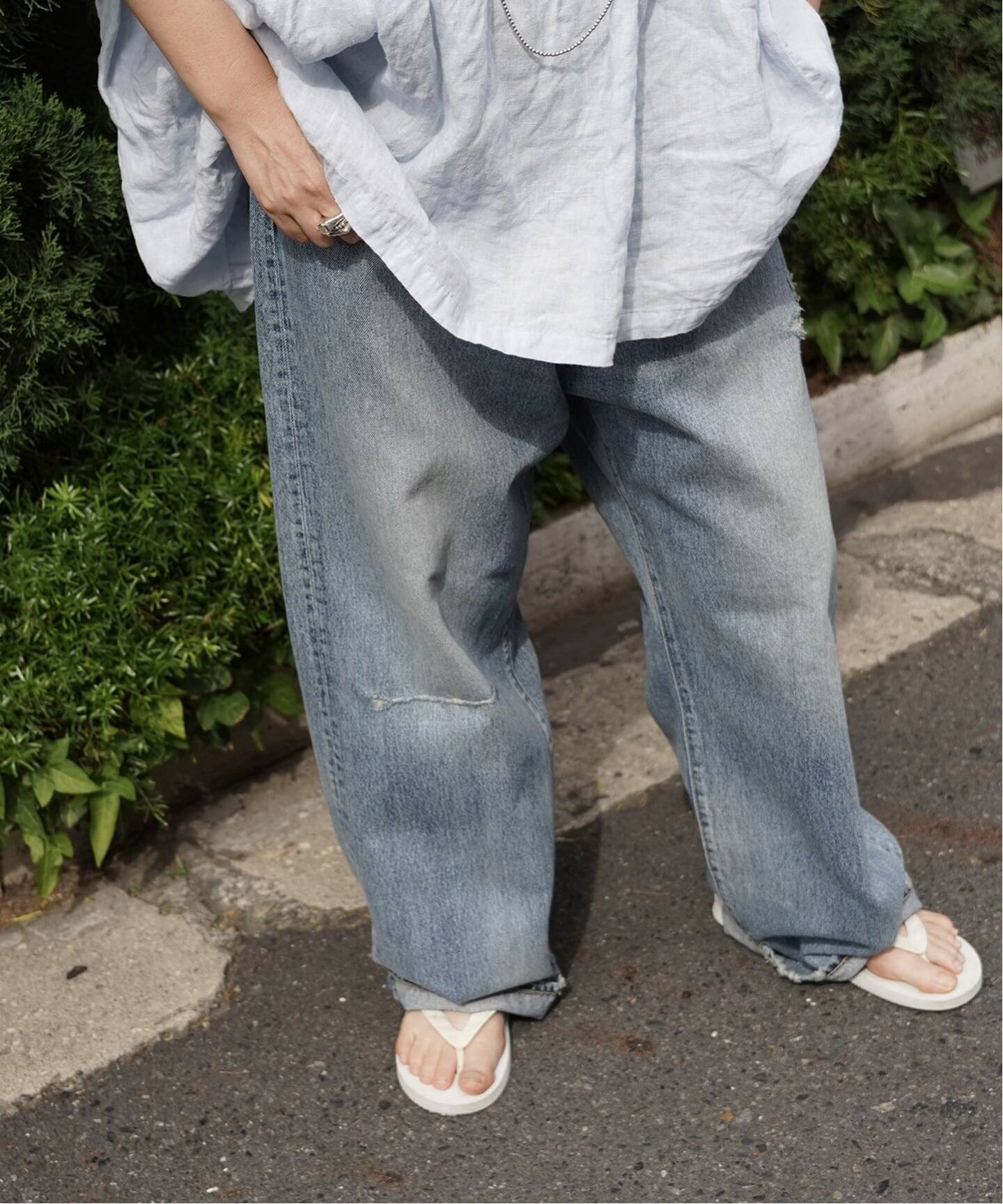 13OZ クラッシュダメージデニム（デニムパンツ・ジーンズ）｜journal 