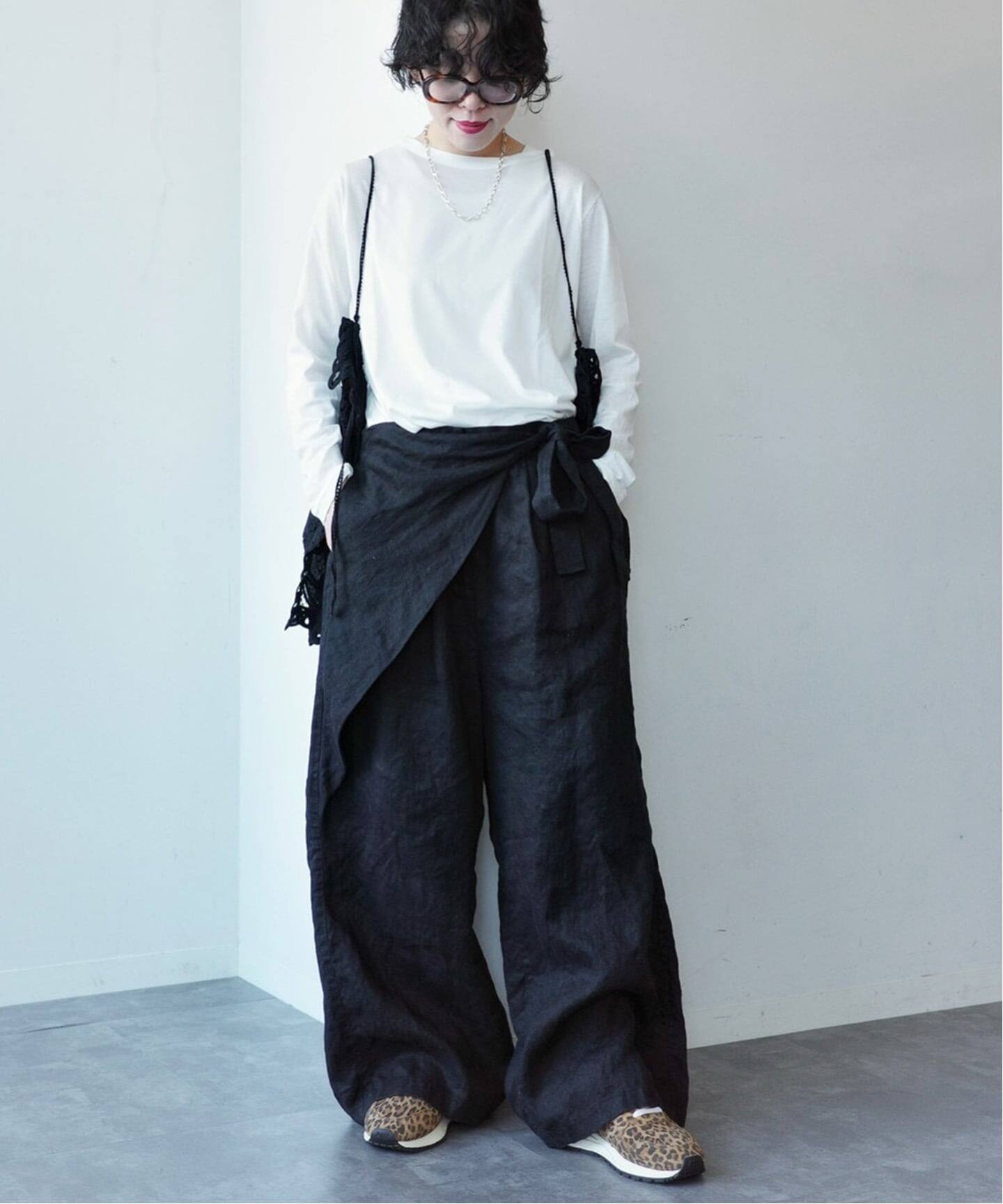 フレンチリネンツイル ラップパンツ（その他パンツ）｜journal