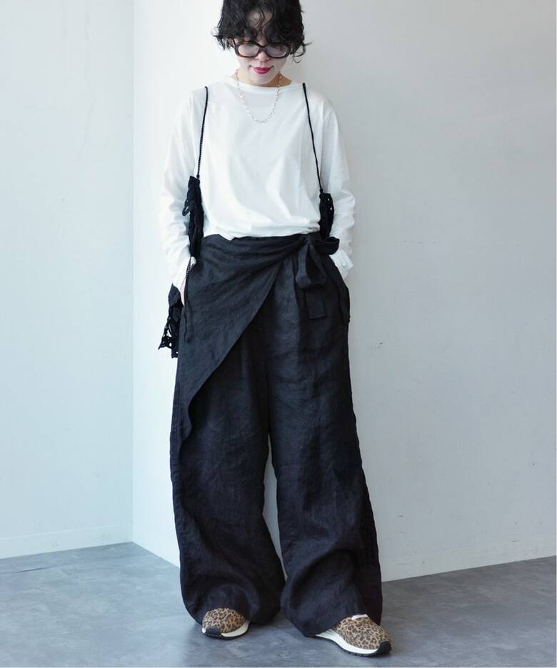 フレンチリネンツイル ラップパンツ（その他パンツ）｜journal 