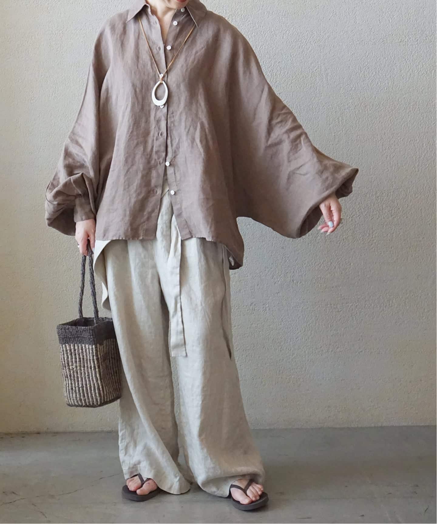 フレンチリネンツイル ラップパンツ（その他パンツ）｜journal